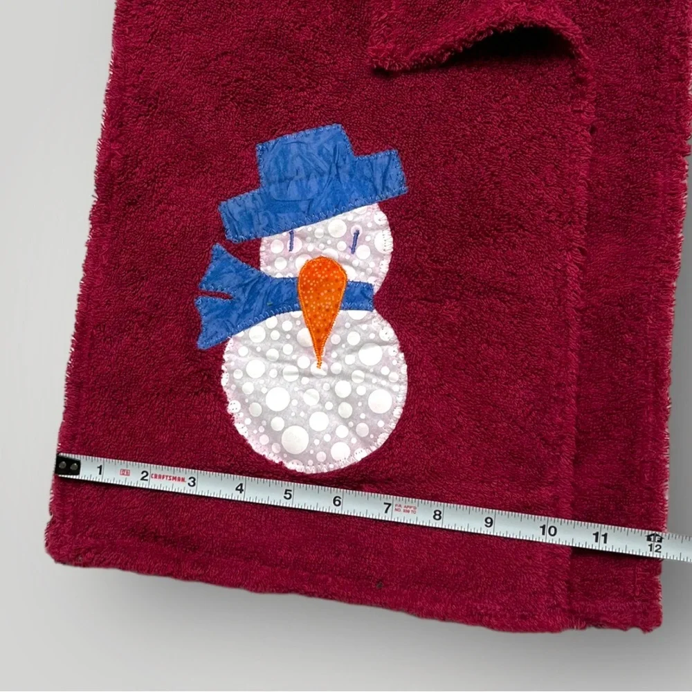 Lot/2 𝑯𝒂𝒏𝒅𝒎𝒂𝒅𝒆 Christmas Snowman Hand Towels 🎁